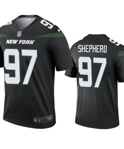 New York Jets Nathan Shepherd Black 2019 Color Rush Legend Jersey - Mens
