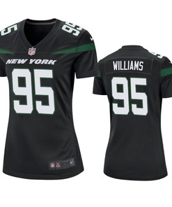 New York Jets Quinnen Williams 2019 Nfl Draft Black Game Womens Jersey