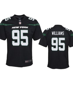 New York Jets Quinnen Williams 2019 Nfl Draft Black Game Youth Jersey