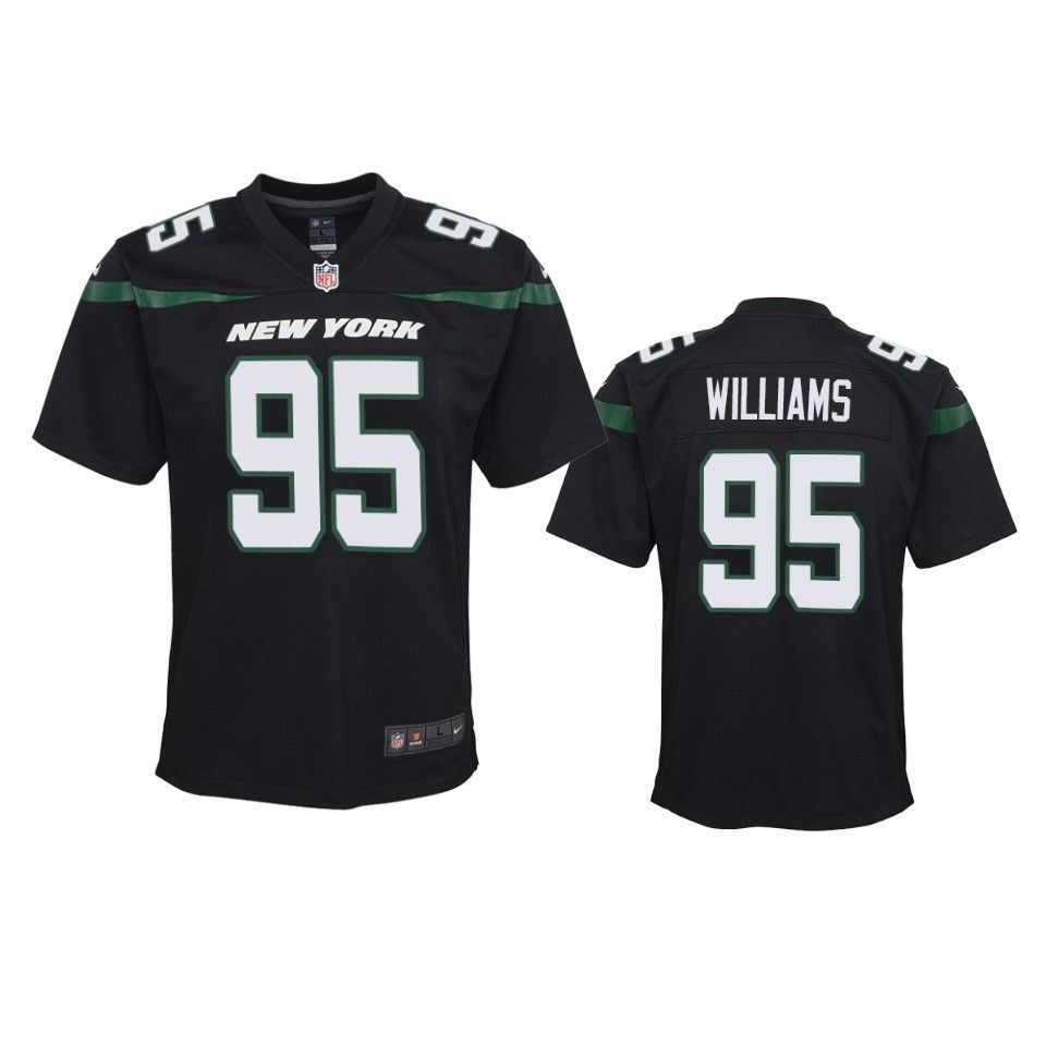 New York Jets Quinnen Williams 2019 Nfl Draft Black Game Youth Jersey