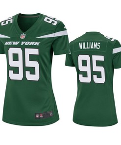 New York Jets Quinnen Williams 2019 Nfl Draft Green Game Womens Jersey