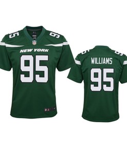 New York Jets Quinnen Williams 2019 Nfl Draft Green Game Youth Jersey