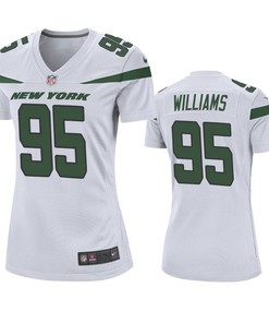 New York Jets Quinnen Williams 2019 Nfl Draft White Game Womens Jersey