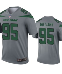 New York Jets Quinnen Williams Gray Inverted Legend Jersey