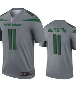 New York Jets Robby Anderson Gray Inverted Legend Jersey