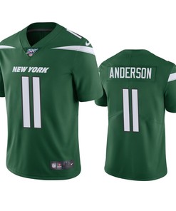 New York Jets Robby Anderson Green 100th Season Vapor Limited Jersey