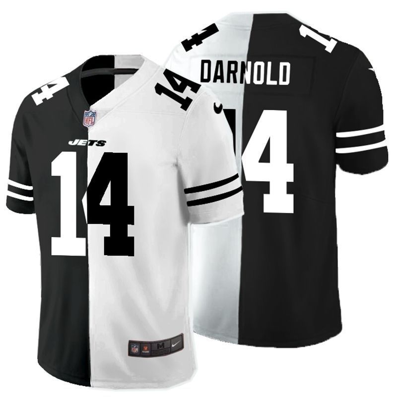 New York Jets Sam Darnold #14 Nfl 2020 Black And White Jersey