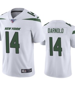New York Jets Sam Darnold White 100th Season Vapor Limited Jersey