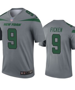 New York Jets Sam Ficken Gray Inverted Legend Jersey