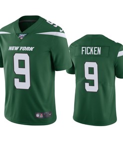 New York Jets Sam Ficken Green 100th Season Vapor Limited Jersey