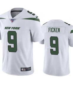 New York Jets Sam Ficken White 100th Season Vapor Limited Jersey