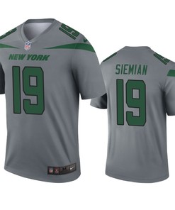 New York Jets Trevor Siemian Gray Inverted Legend Jersey
