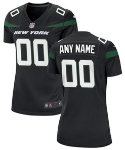 New York Jets Womens Alternate Custom Game Jersey Stealth Black Custom Jerseys Nfl
