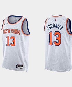 New York Knicks Evan Fournier 13 2022-23 Association Edition White Men Jersey Swingman