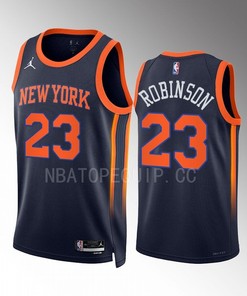 New York Knicks Robinson 23 2022-23 Statement Edition Navy Men Jersey Swingman