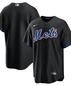 New York Mets 2022 Alternate Replica Team Jersey - Black Mlb