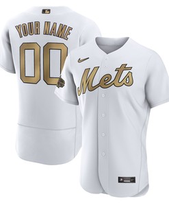 New York Mets 2022 Mlb All-star Game Authentic Custom Jersey - White Custom Jerseys Mlb