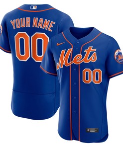 New York Mets Alternate Authentic Custom Jersey Royal Custom Jerseys Mlb Ver 1