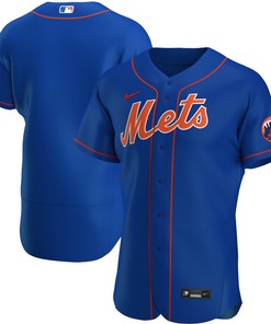 New York Mets Alternate Authentic Team Logo Jersey - Royal Mlb