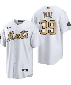 New York Mets Edwin Diaz White 2022-23 All-Star Game Jersey
