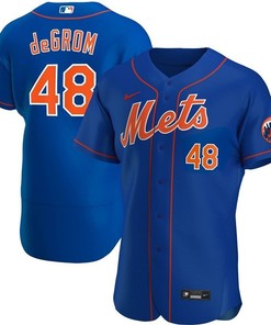 New York Mets Jacob Degrom #48 2020 Mlb Dark Blue Jersey