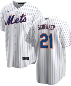 New York Mets Max Scherzer 21 Mlb Royal White Home Jersey Gift For Mets Fans