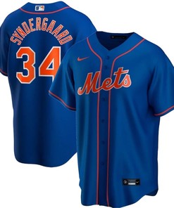 New York Mets Noah Syndergaard #34 2020 Mlb Dark Blue Jersey