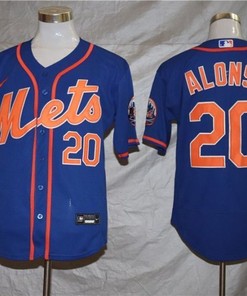 New York Mets Pete Alonso #20 2020 Mlb Dark Blue Jersey