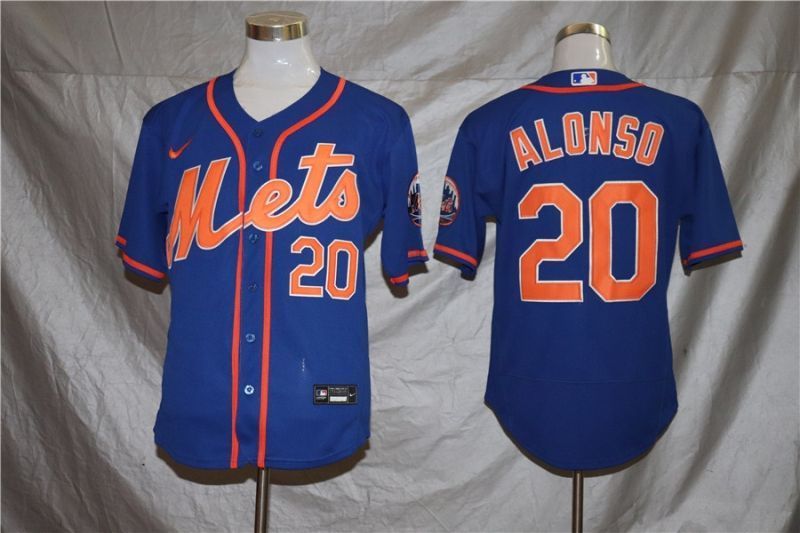 New York Mets Pete Alonso #20 2020 Mlb Dark Blue Jersey
