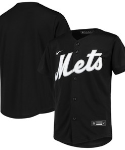 New York Mets Replica Team Jersey - Black/white Mlb