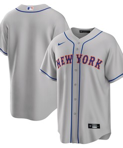 New York Mets Road Replica Team Jersey Gray Mlb