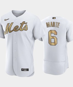 New York Mets Starling Marte 6 2022-23 All-Star Game White Jersey