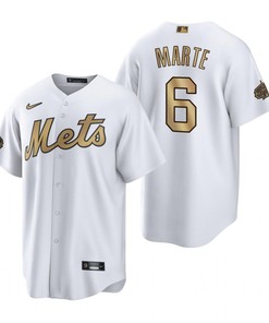 New York Mets Starling Marte White 2022-23 All-Star Game Jersey