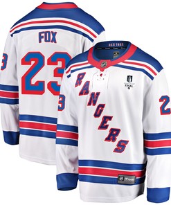 New York Rangers Adam Fox 23 Away 2022 Stanley Cup Final Breakaway Men Jersey - White