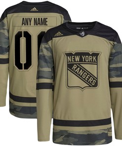 New York Rangers Adidas Military Appreciation Team Authentic Custom Practice Jersey - Camo Custom Jerseys Nhl
