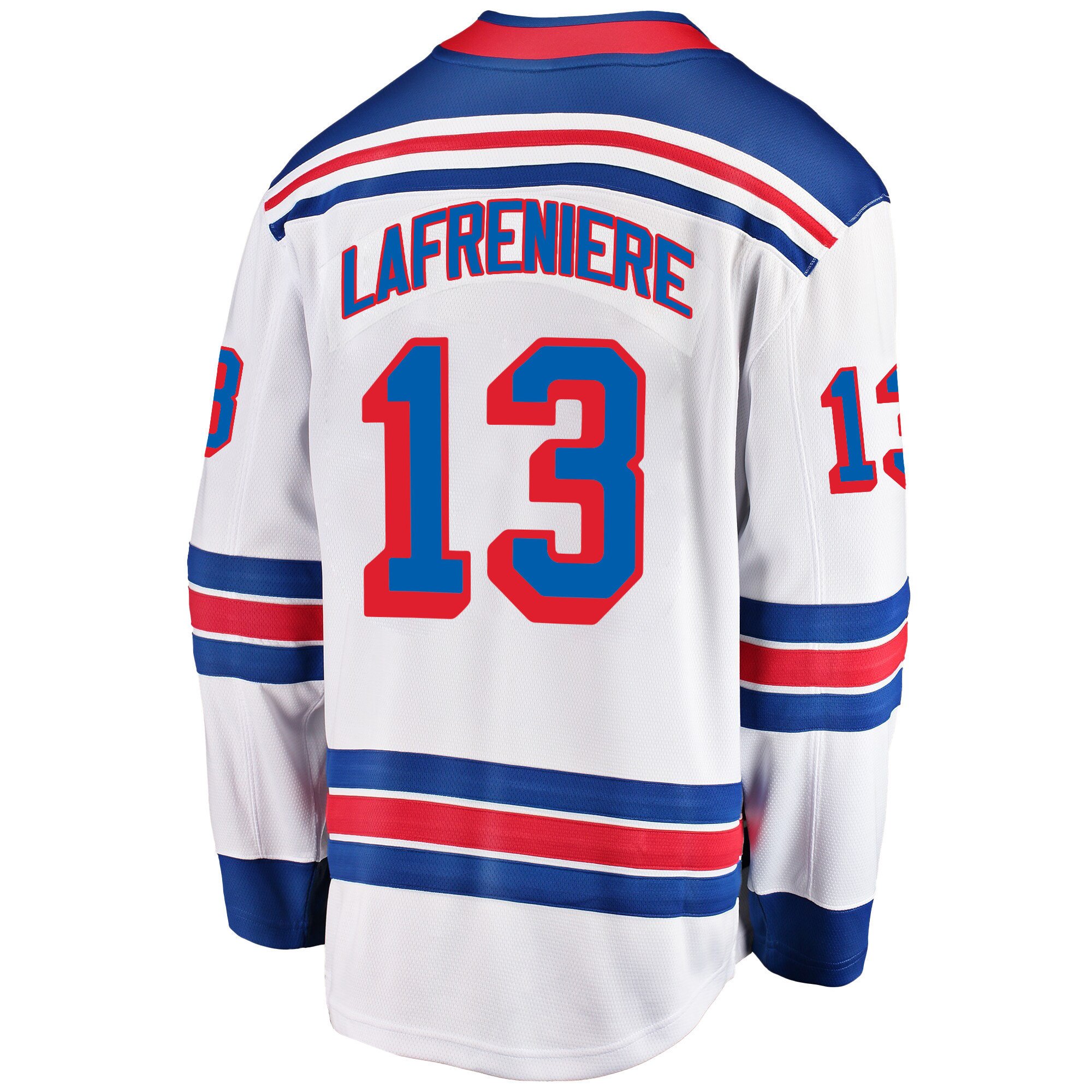 New York Rangers Alexis Lafreniere 13 Away 2022 Stanley Cup Final Breakaway Men Jersey - White