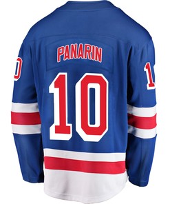 New York Rangers Artemi Panarin 10 Home 2022 Stanley Cup Final Breakaway Men Jersey - Blue