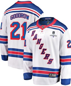 New York Rangers Barclay Goodrow 21 Away 2022 Stanley Cup Champions Breakaway Men Jersey - White