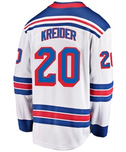 New York Rangers Chris Kreider 20 Away 2022 Stanley Cup Final Breakaway Men Jersey - White