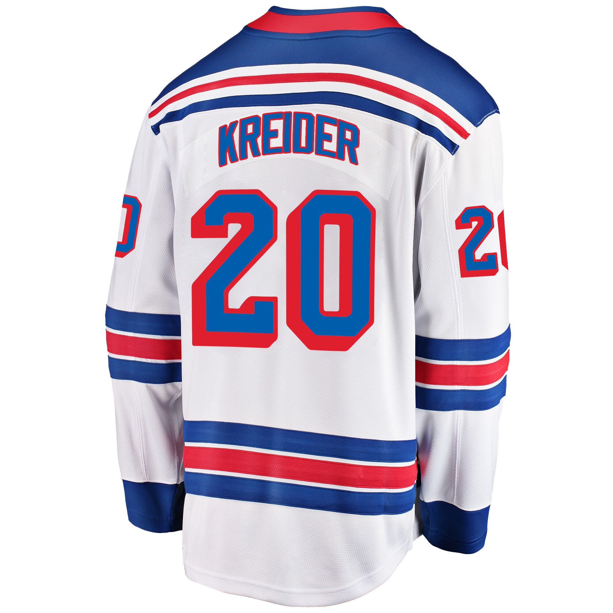New York Rangers Chris Kreider 20 Away 2022 Stanley Cup Final Breakaway Men Jersey - White