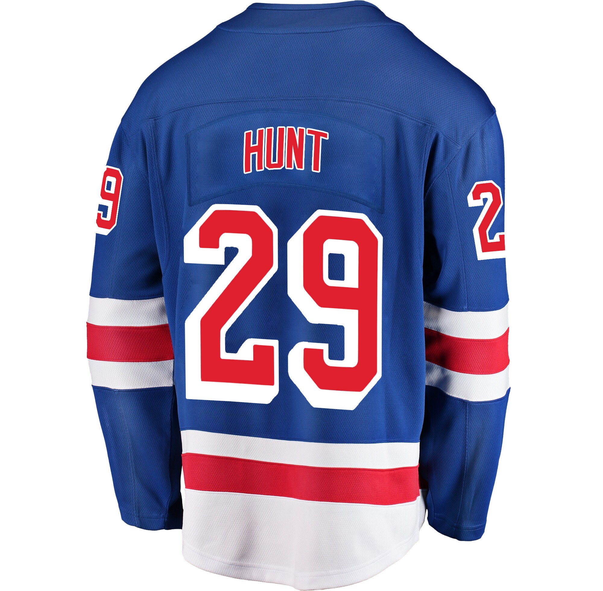 New York Rangers Dryden Hunt 29 Home 2022 Stanley Cup Champions Breakaway Men Jersey - Blue