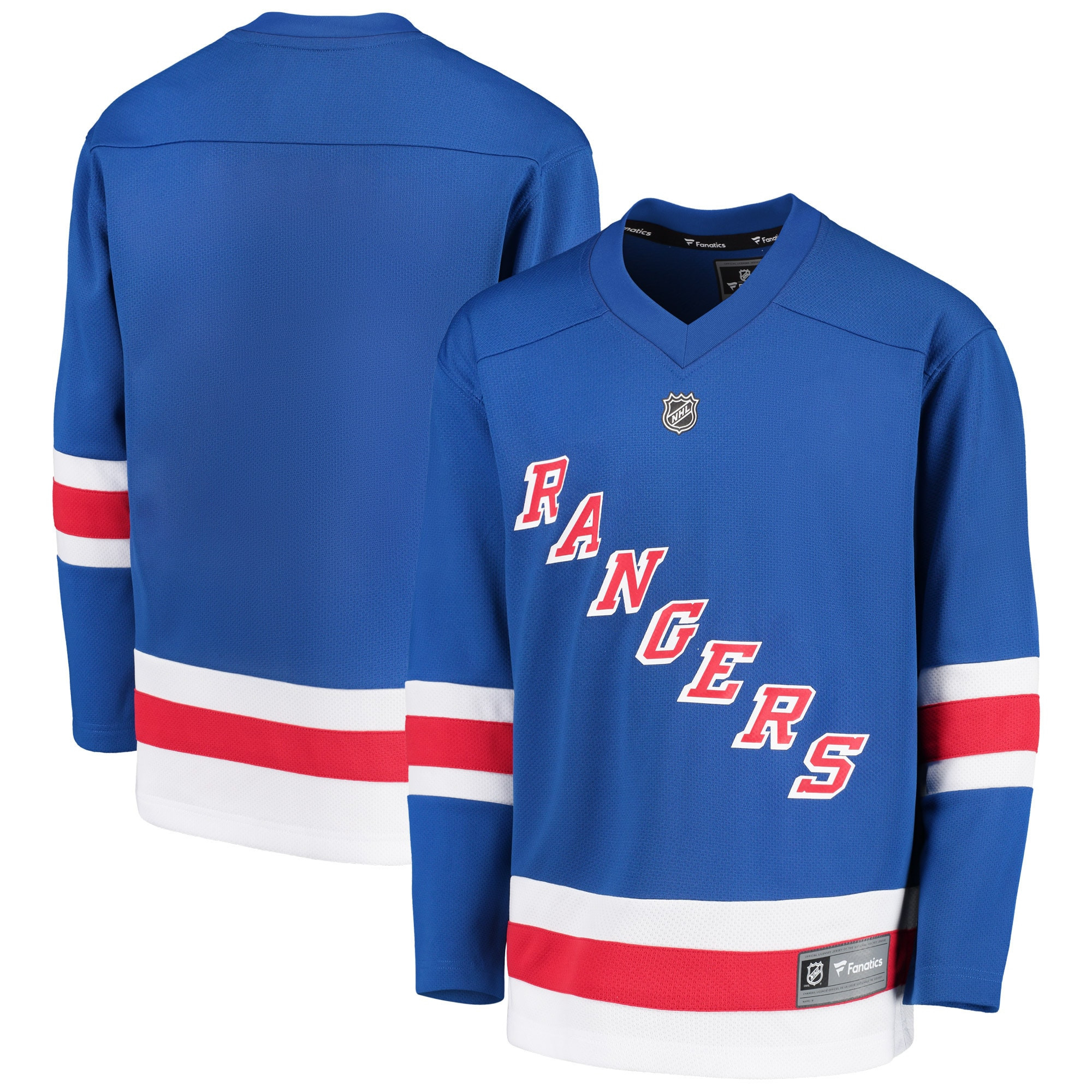 New York Rangers Fanatics Branded Home Replica Blank Jersey - Royal Nhl