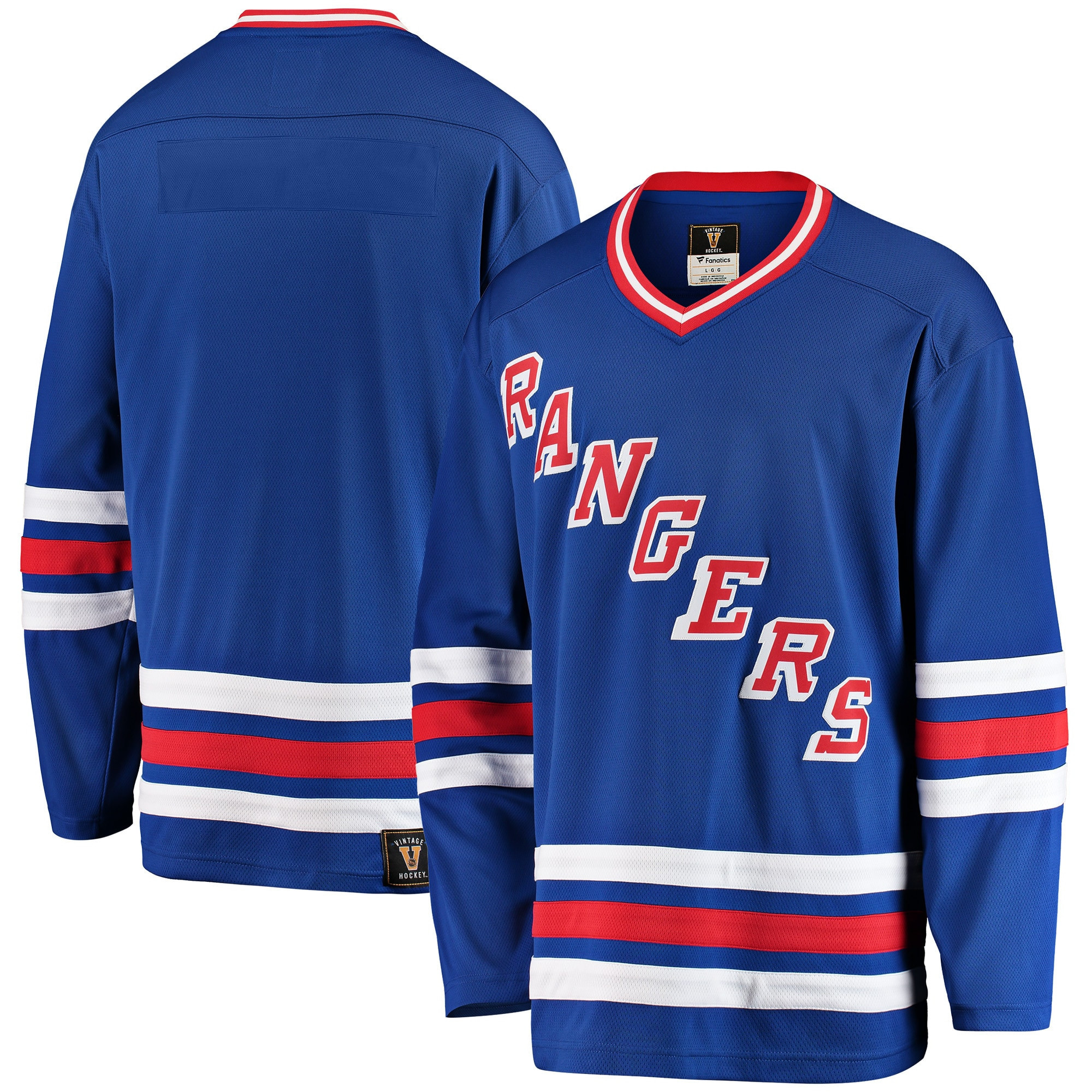 New York Rangers Fanatics Branded Premier Breakaway Heritage Blank Jersey - Blue Nhl