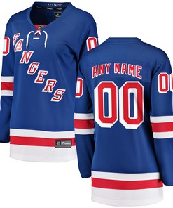 New York Rangers Fanatics Branded Womens Home Breakaway Custom Jersey - Blue Custom Jerseys Nhl