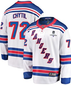 New York Rangers Filip Chytil 72 Away 2022 Stanley Cup Champions Breakaway Men Jersey - White
