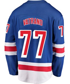 New York Rangers Frank Vatrano 77 Home 2022 Stanley Cup Champions Breakaway Men Jersey - Blue
