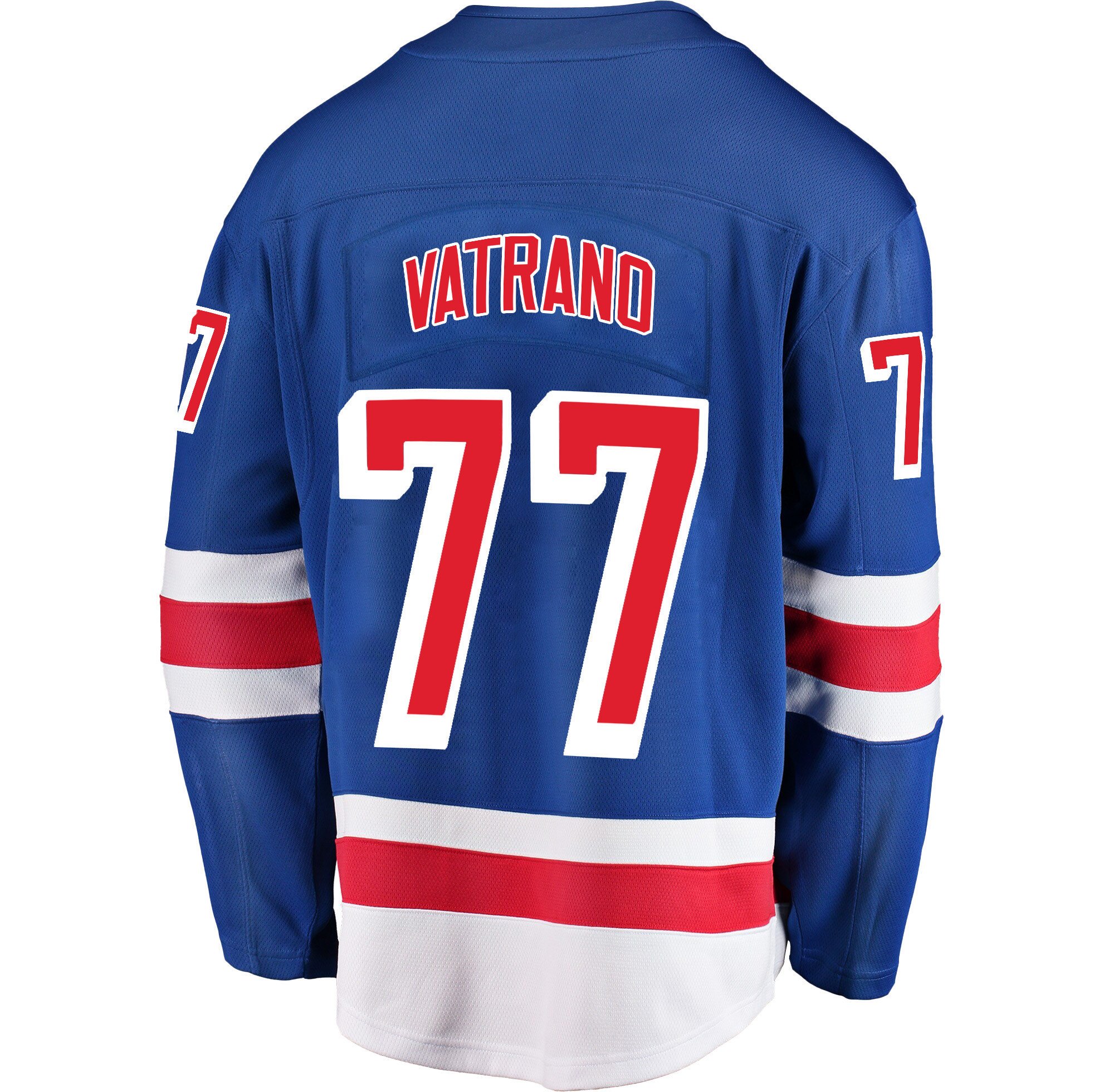 New York Rangers Frank Vatrano 77 Home 2022 Stanley Cup Champions Breakaway Men Jersey - Blue