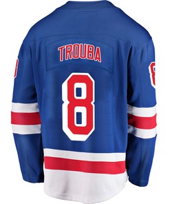 New York Rangers Jacob Trouba 8 Home 2022 Stanley Cup Final Breakaway Men Jersey - Blue