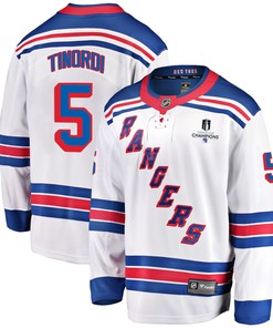 New York Rangers Jarred Tinordi 5 Away 2022 Stanley Cup Champions Breakaway Men Jersey - White