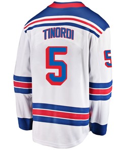 New York Rangers Jarred Tinordi 5 Away 2022 Stanley Cup Champions Breakaway Men Jersey - White
